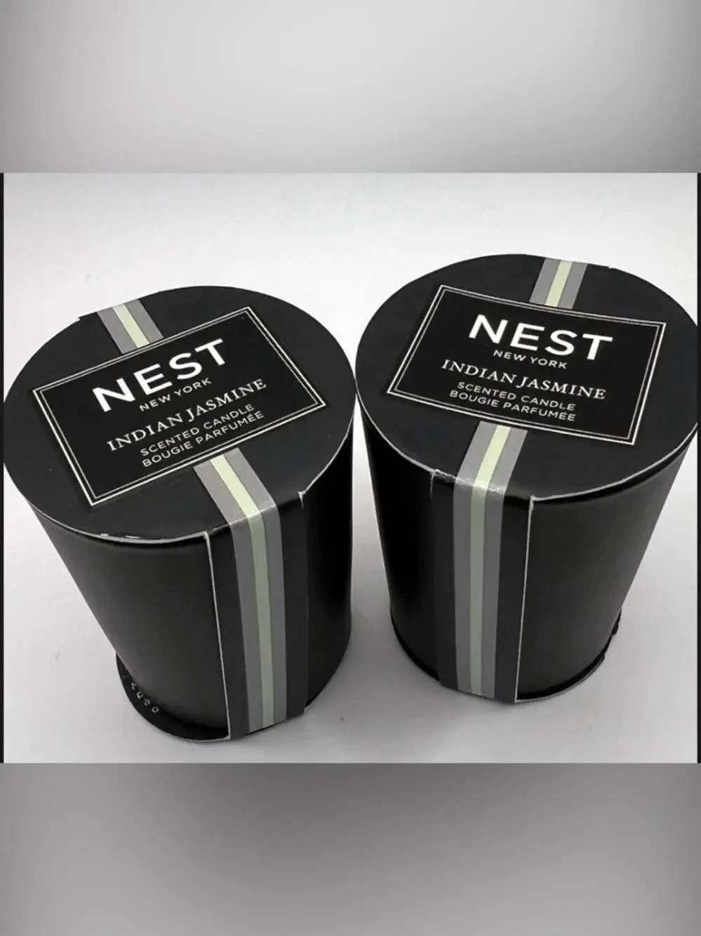 Nest Indian Jasmine Scented Candle - NEW 2 PACK Black Ceramic